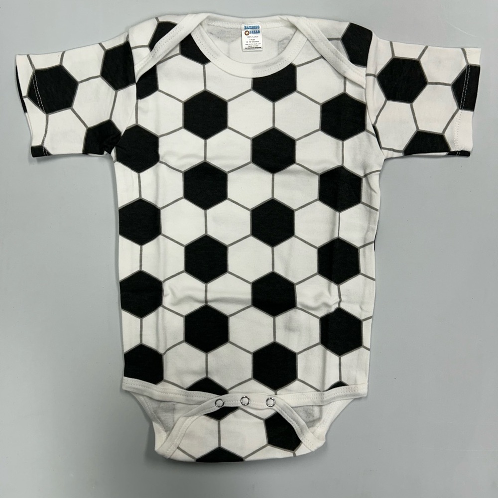 Bambinoballs Soccer Ball Print Baby Bodysuit